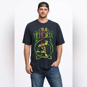 Jimi Hendrix Graphic T-Shirt Men’s 2X/2T (XXL Tall) Black Authentic Hendrix